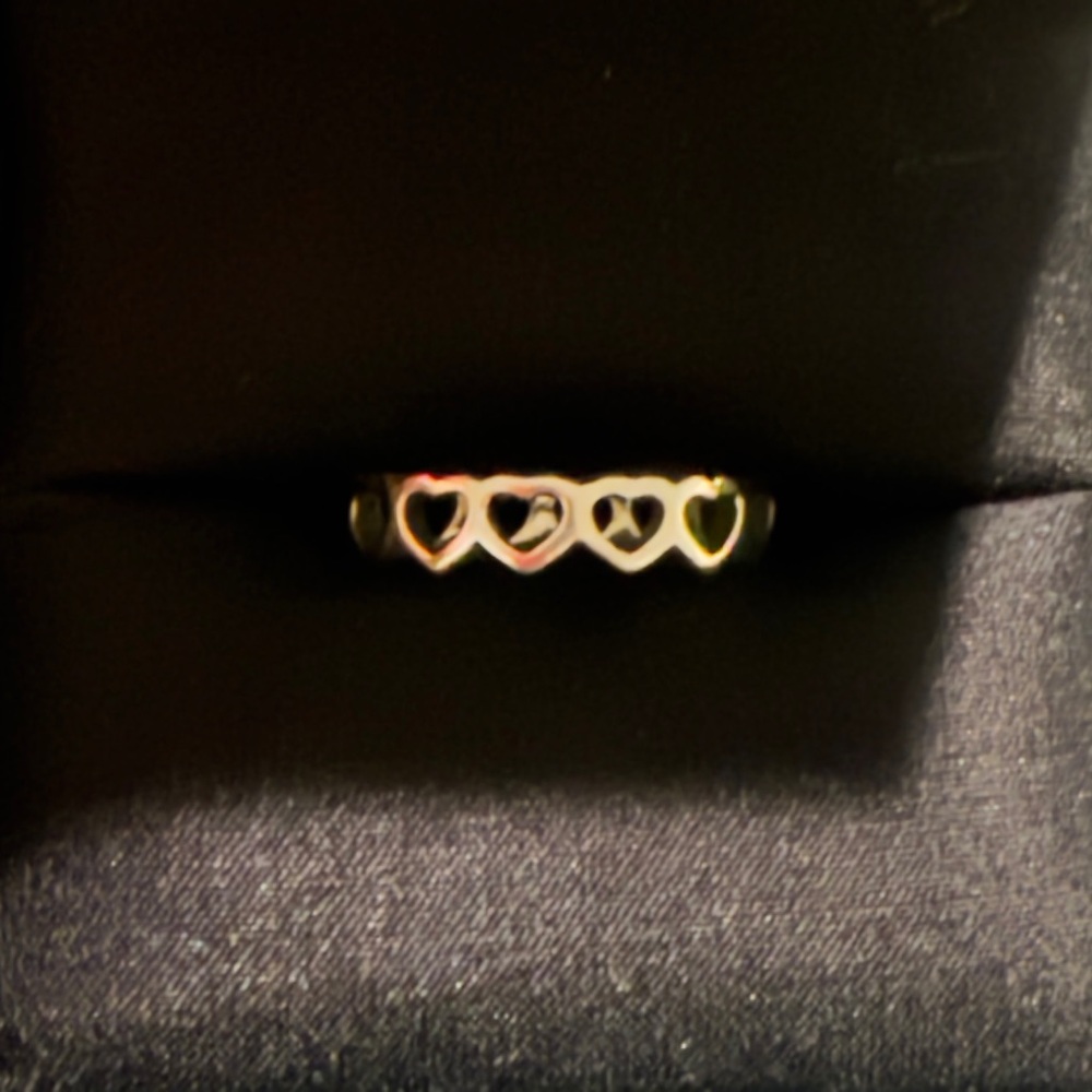 James Avery Silver Tiny Hearts Ring
